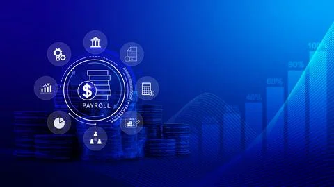 Payroll for employee concept. Efficient payroll management system with inte.. Stock Photos
