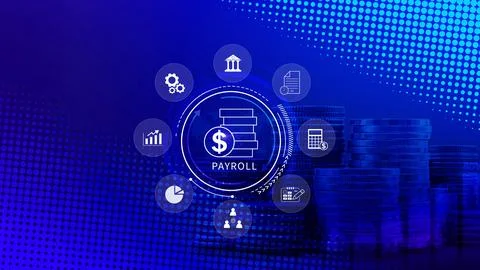 Payroll for employee concept. Efficient payroll management system with inte.. Stock Photos