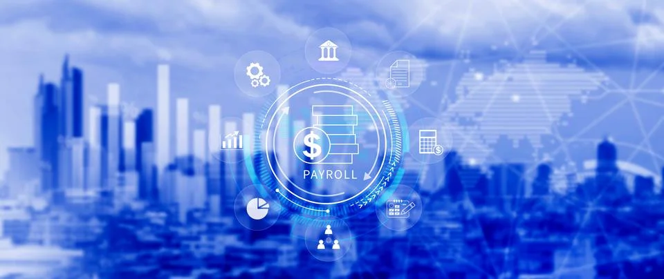 Payroll for employee concept. Efficient payroll management system with inte.. Stock Photos