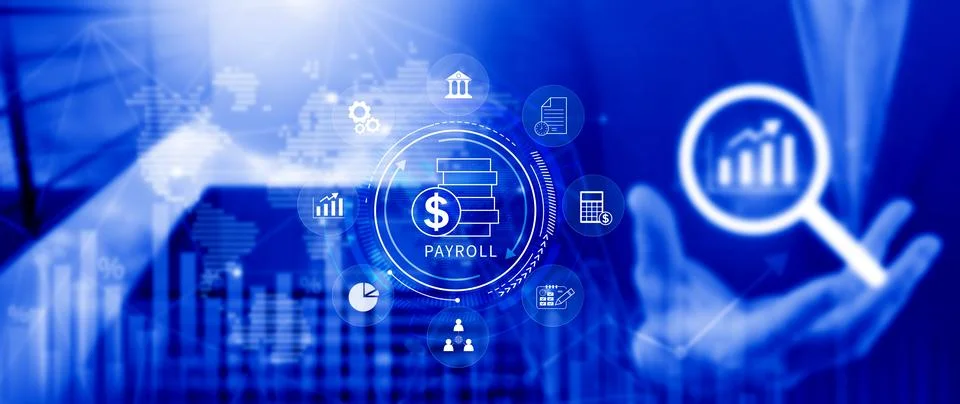 Payroll for employee concept. Efficient payroll management system with inte.. Stock Photos