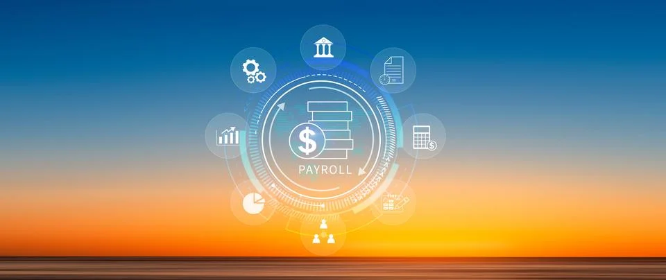 Payroll for employee concept. Efficient payroll management system with inte.. Stock Photos