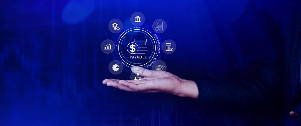Payroll for employee concept. Efficient payroll management system with inte.. Stock Photos