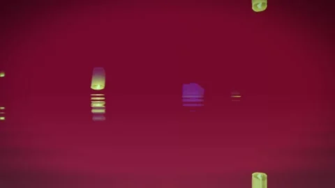Payroll Floating Candles Animation on Red Background Stock Footage 307440026