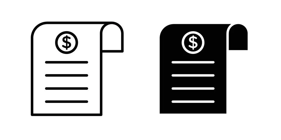 Payroll icon for design projects and web UI Stock Illustration