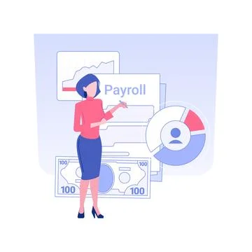 Payroll isolated concept vector illustration. Ilustración de archivo