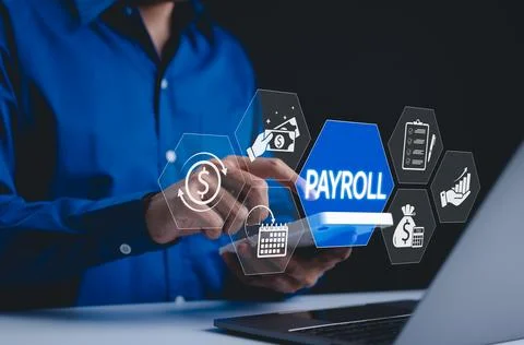 Payroll Management and Financial Processing Concept. Stock Photos