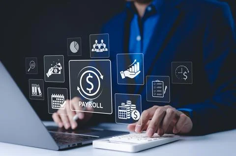 Payroll Management and Financial Processing System. Stock Photos