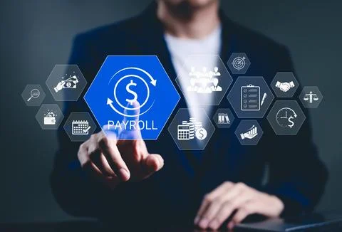 Payroll Management and Financial Processing System. Stock Photos
