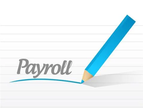 Payroll message illustration design Stock Illustration