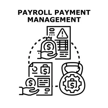 Payroll payment management achieving financial administration success Stock Illustration