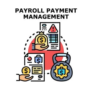 Payroll payment management achieving financial administration success Stock Illustration