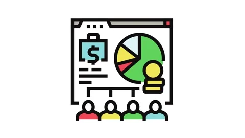 Payroll processing color icon animation Stock Footage 326106075