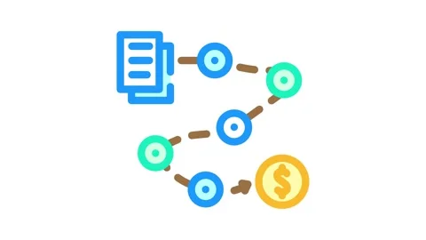 Payroll processing color icon animation Stock Footage 327267841