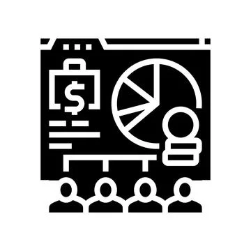 Payroll processing glyph icon vector illustration Stock Illustration