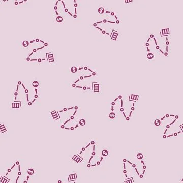 Payroll processing glyph vector seamless pattern Stock Illustration