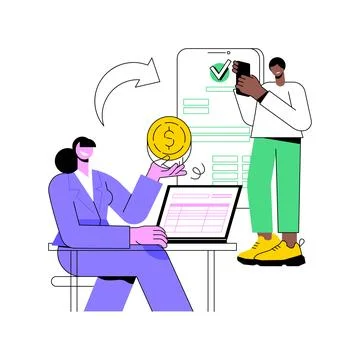 Payroll processing isolated cartoon vector illustrations. Stock Illustration