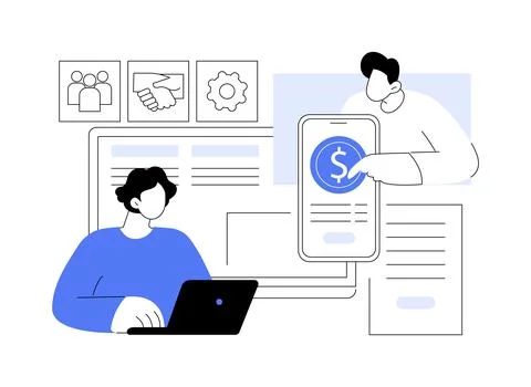 Payroll processing isolated cartoon vector illustrations. Stock Illustration