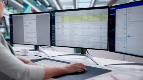 Payroll Processing With Office Invoice Software Stock Footage 326912096