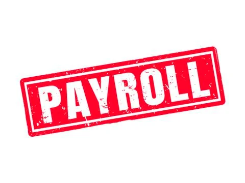 Payroll red stamp style Stock Illustration
