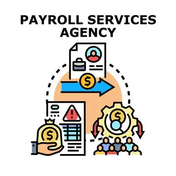 Payroll services agency providing workforce payment solutions Stock Illustration