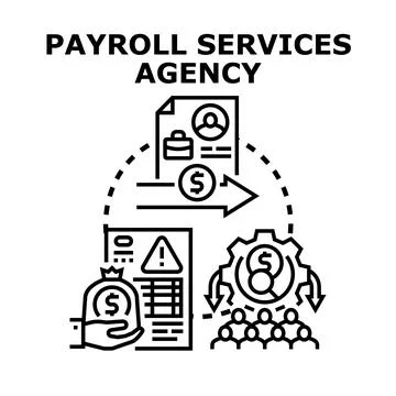 Payroll services agency providing workforce payment solutions Stock Illustration