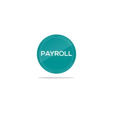 Payroll text in blue circle Stock Illustration