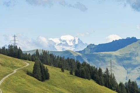 Paysage montagne chatel Stock Photos