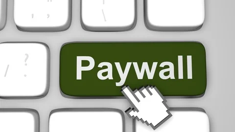 Paywall concept keyboard key animation Stock Footage 91775865
