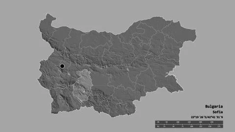 Pazardzhik, Bulgaria. Bilevel elevation map Stock Illustration