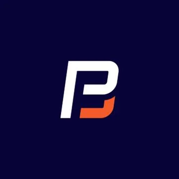 Pb / bp logo initials . creative pb logo Stock Illustration