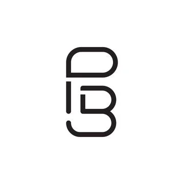Pb initial letter vector logo Stock Illustration