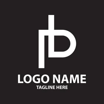 PB linked logo design vector Stock Illustration