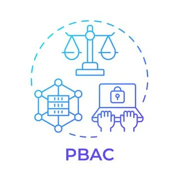PBAC blue gradient concept icon Illustrazione stock
