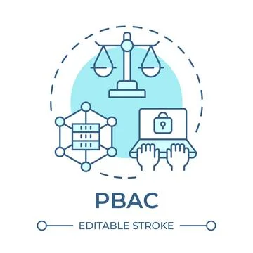 PBAC soft blue concept icon 库存插图