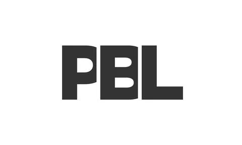 PBL logo design template with strong and modern bold text. Initial based ve.. 스톡 일러스트