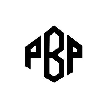PBP letter logo design with polygon shape. PBP polygon and cube shape logo .. Stock Illustration