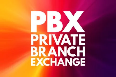 PBX - Private Branch eXchange acronym, business concept background Stock Illustration