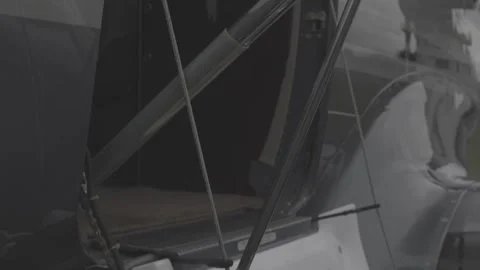 PC-12 Boarding — Door Opening / Stairs Video stock 321018412