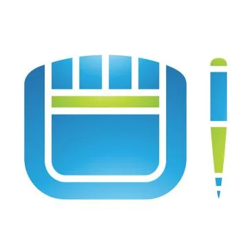 PC Accessories Graphic Tablet and Stylus 스톡 일러스트