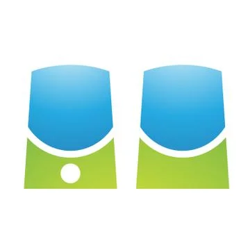 PC Accessories Speakers 스톡 일러스트