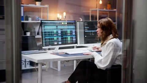 PC Accounting Software. Data Spreadsheet Stock Footage 252857736