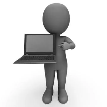 Pc and character shows browsing web online イラスト素材