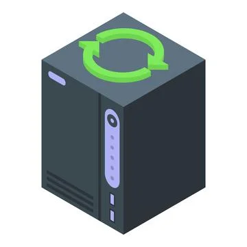 Pc backup icon, isometric style イラスト素材