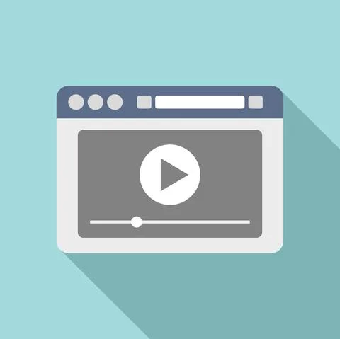 Pc browser icon flat vector. Frame bar Stock Illustration