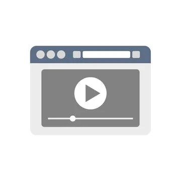 Pc browser icon flat vector. Frame bar Stock Illustration