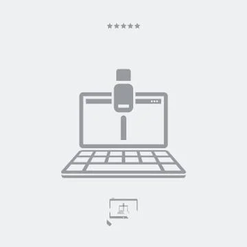 PC cable icon, PC cable vector, PC cable symbol, PC cable design, PC cable ap Stockillustratie