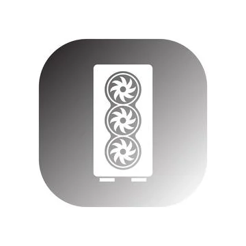 Pc case icon vector Stock Illustration