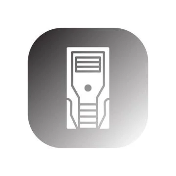 Pc case icon vector Stock Illustration