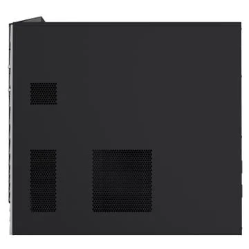 PC case side view on ventilation holes. 3d graphic Stock Illustration