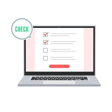 PC check screen Illustrazione stock